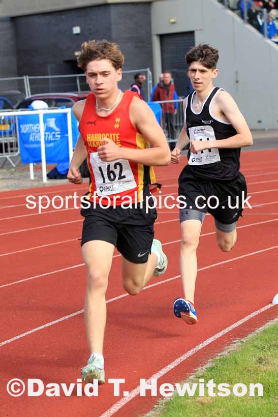 Boys Under-15s 1500 metres, 2023 Northern Under-13s, Under-15s and Under-17s, Middlesbrough.  Photo: David T. Hewitson/Sports for All Pics